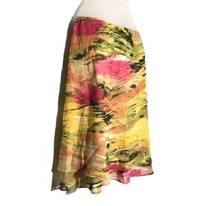 ALLISON TAYLOR | Flowy Skirt Abstract Multicolor M